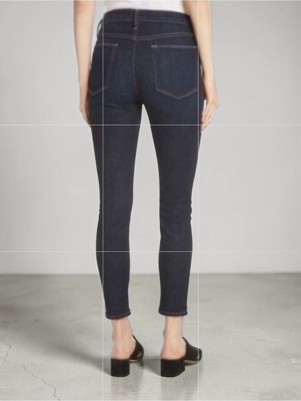 NWT FRAME Le High Skinny Crop Jeans in Dame Dark Wash • Size 31 • $258 - Picture 4 of 16